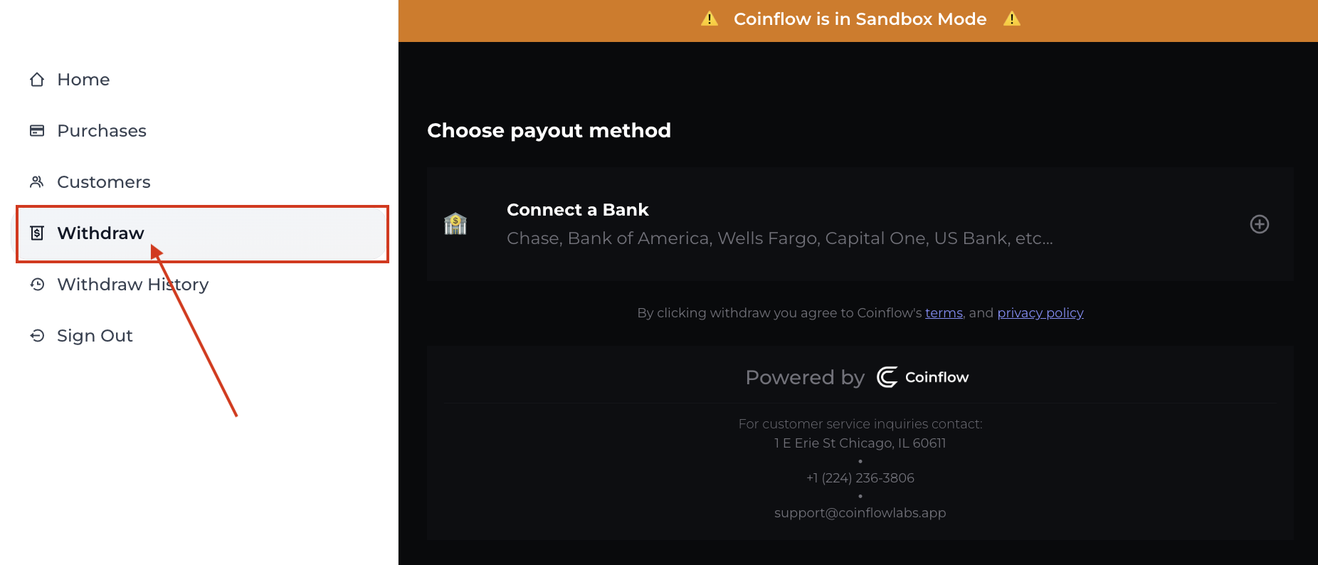 How a seller can setup their payout methods on the seller dashboard