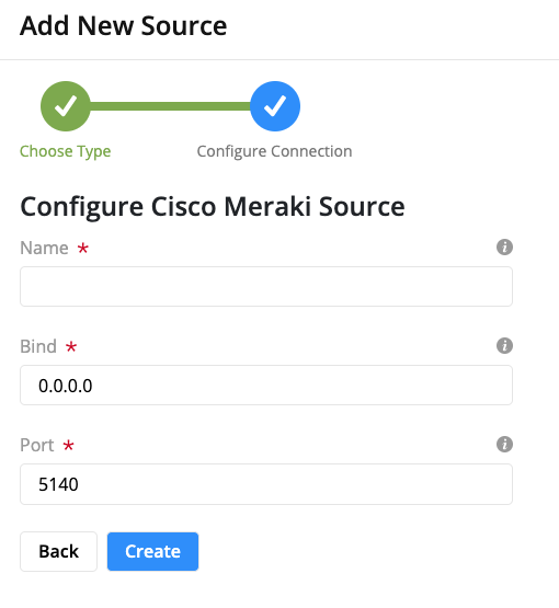 Cisco Meraki Log Configuration Form
