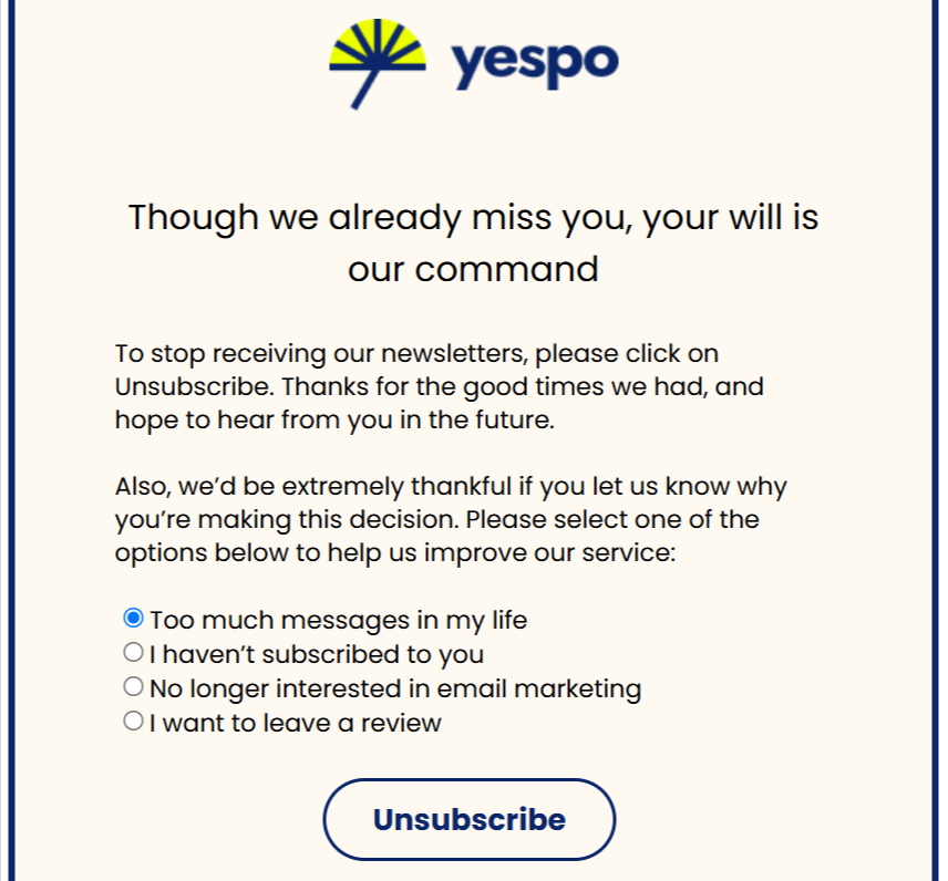 Double Opt-Out Form