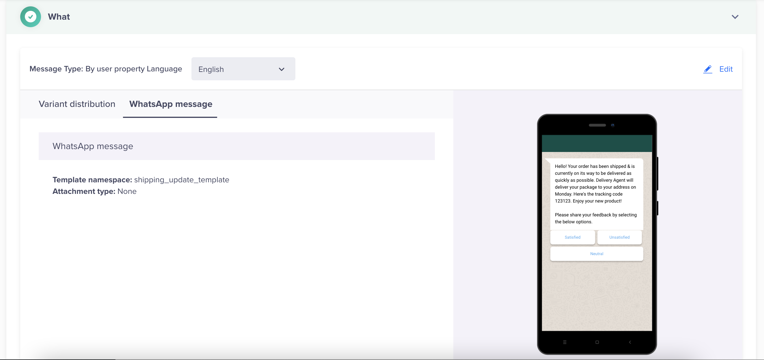 You can add multiple variants based on a user property value.