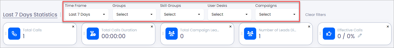 Screenshot of applying filters to data cubes