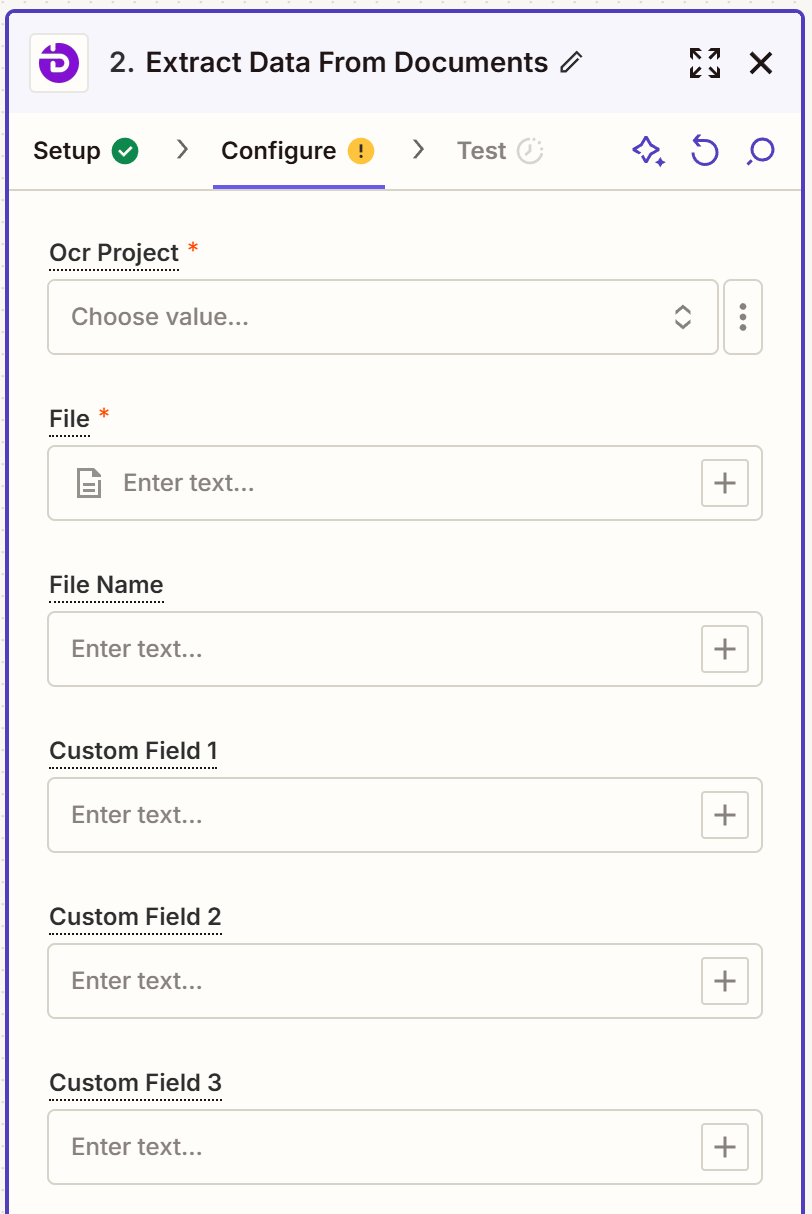 Action Event - Extract Data From Documents