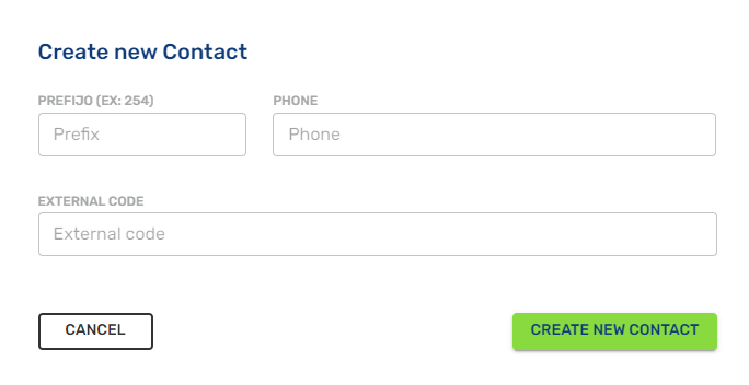 New Contact button