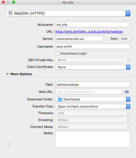 Cyberduck Configuration