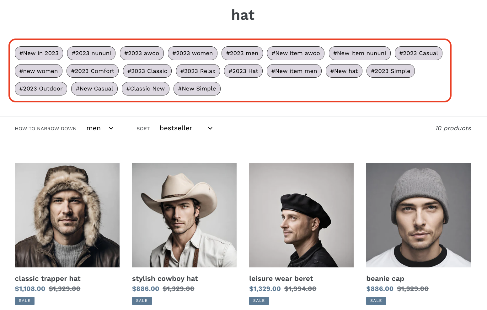 Related Tag on category page (rendered)