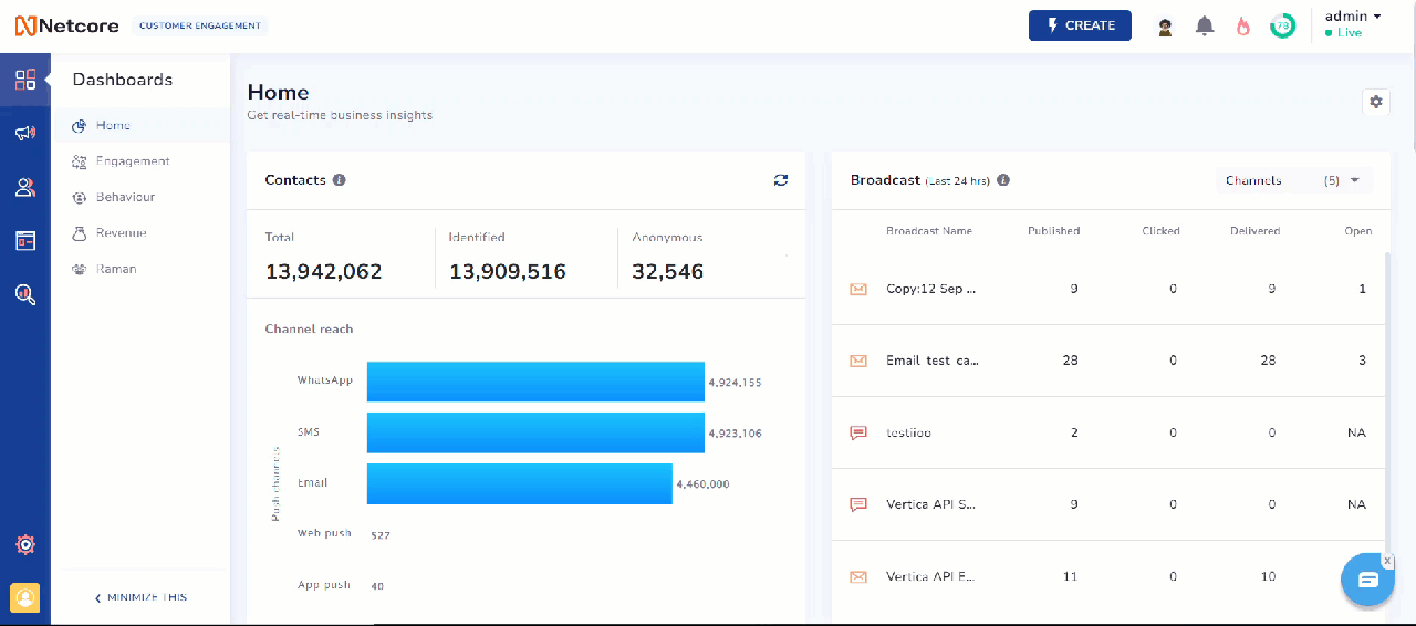 View and manage contacts