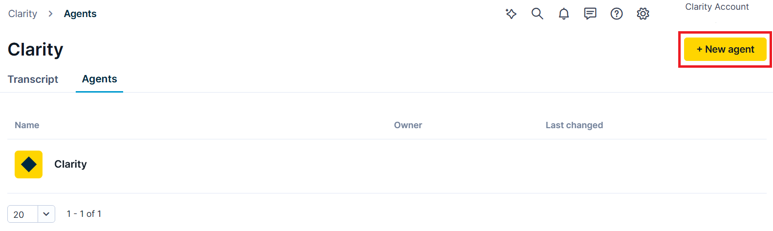 Go to the Personas sub-section to create a new agent.