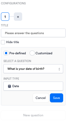 Adding a new question