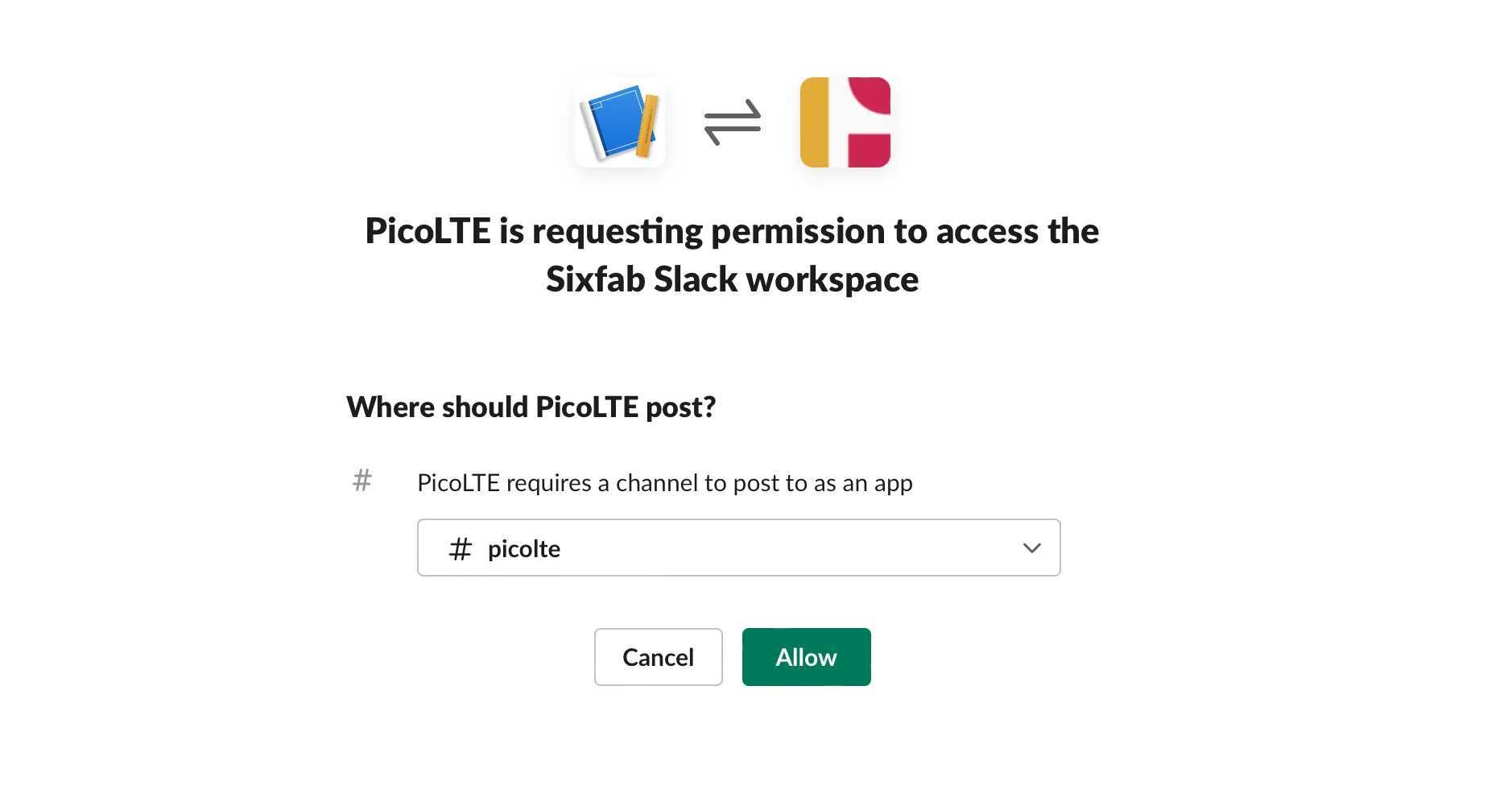 Sixfab Pico LTE Send Message to Slack Channel