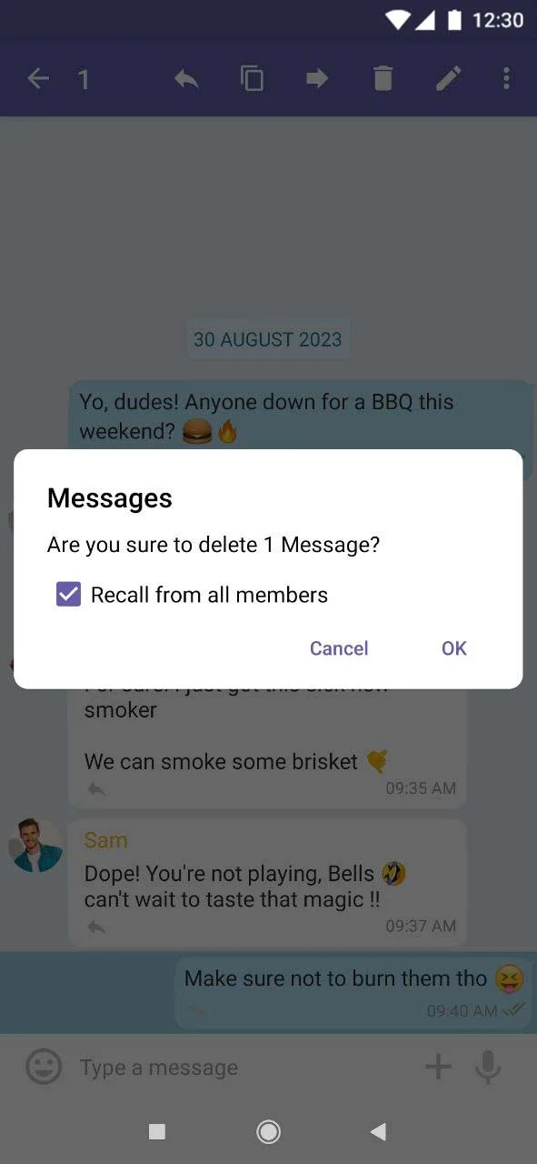 recall messages