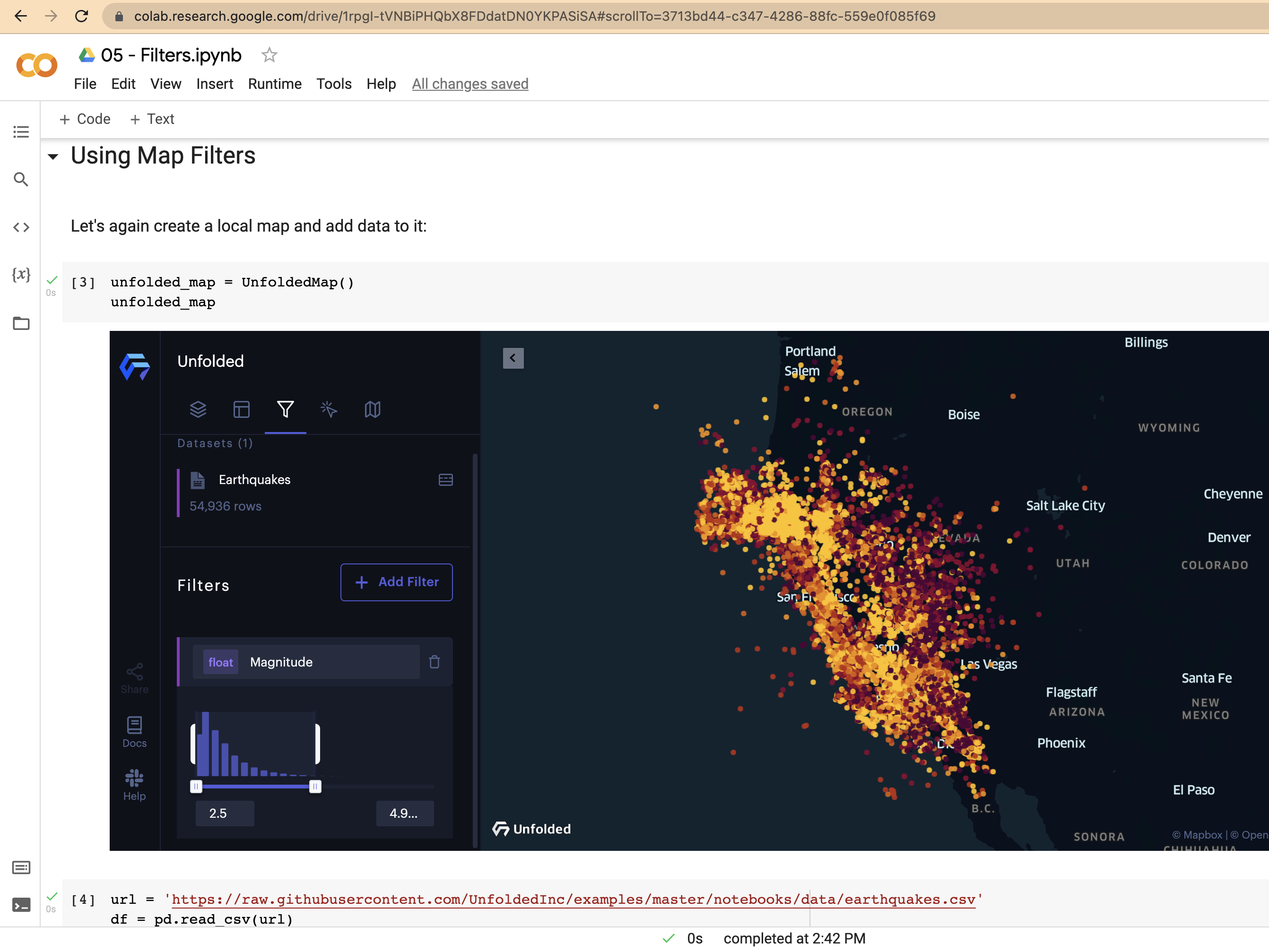 Map SDK in Google Colab.