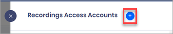 Screenshot of the Recording Access Accounts sidebar