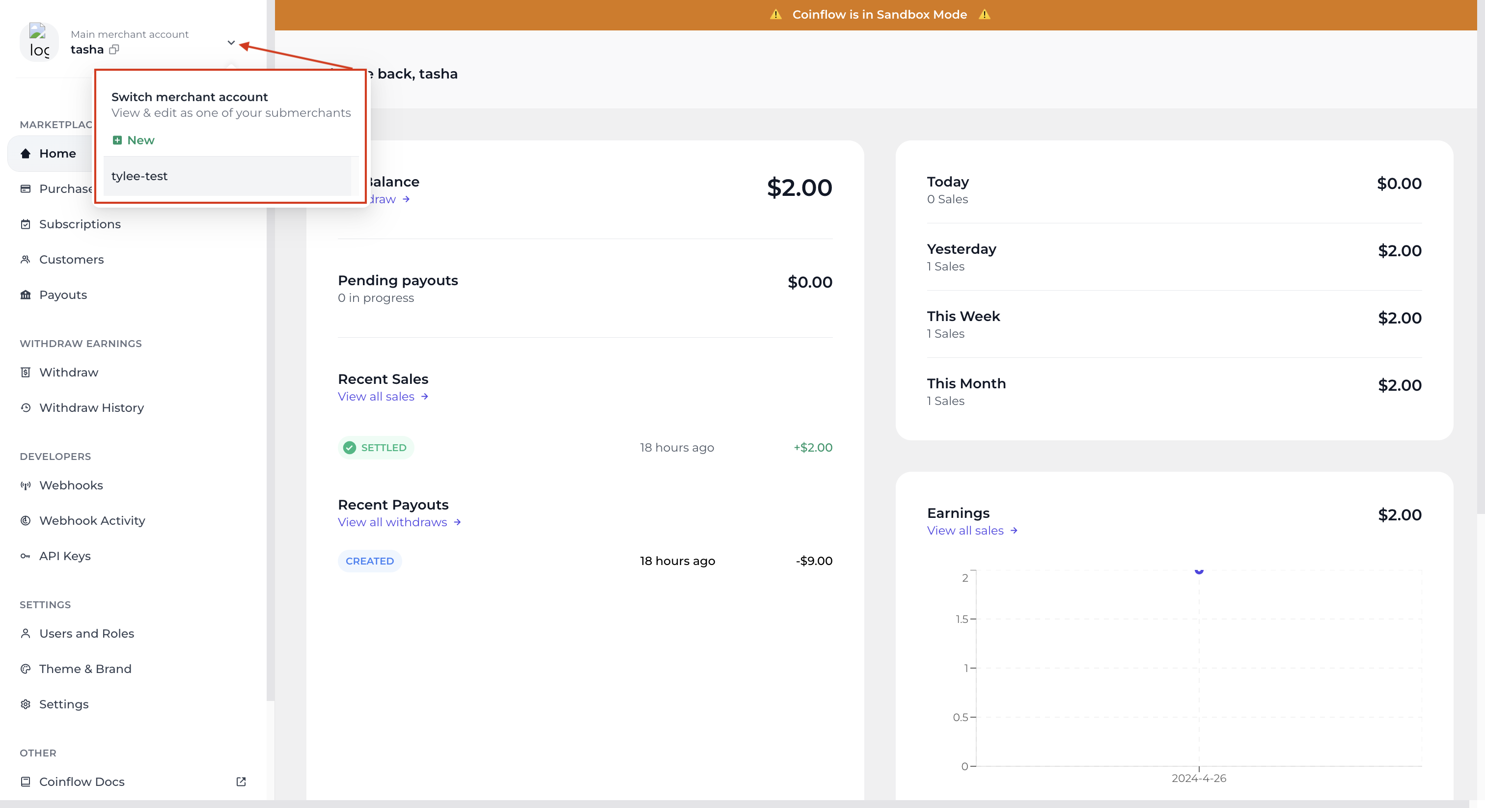 How to view / manage submerchant accounts on marketplace owner's dashboard