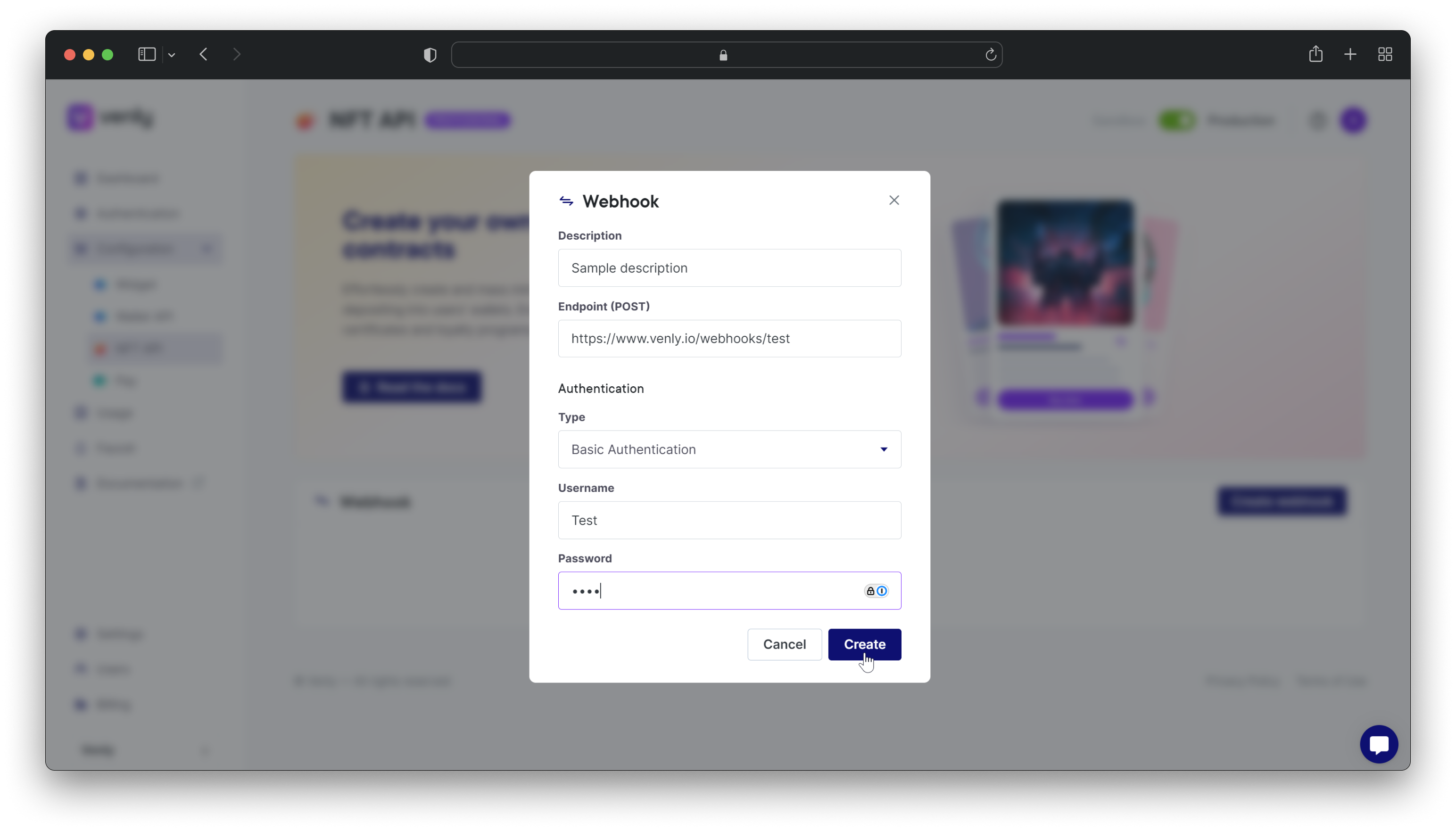 Adding details for the Webhook