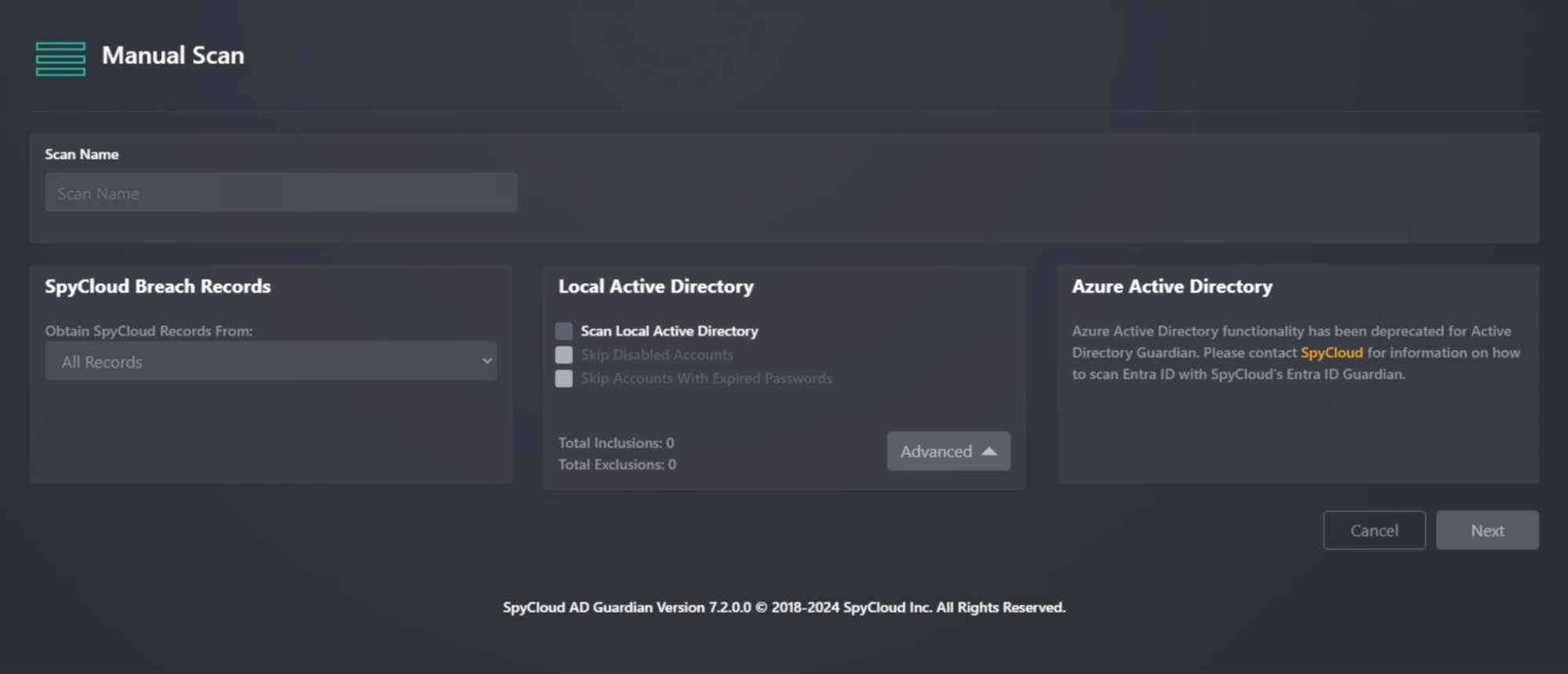 Breach Records Screen
