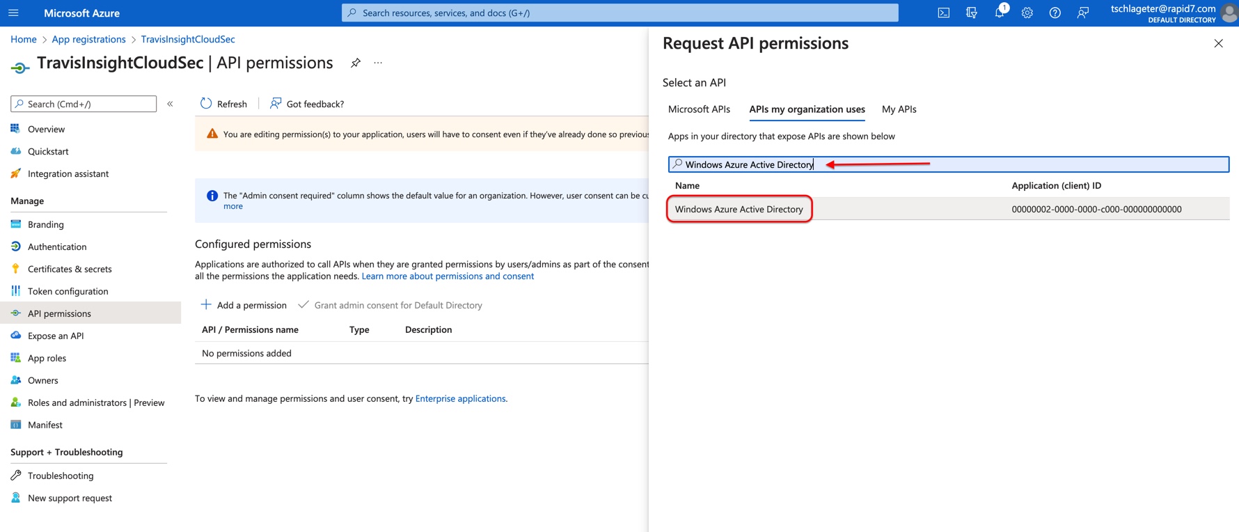 A01115A5-DF4C-46F1-91FF-564EAA4894CC.jpeg Azure Portal - API Permissions