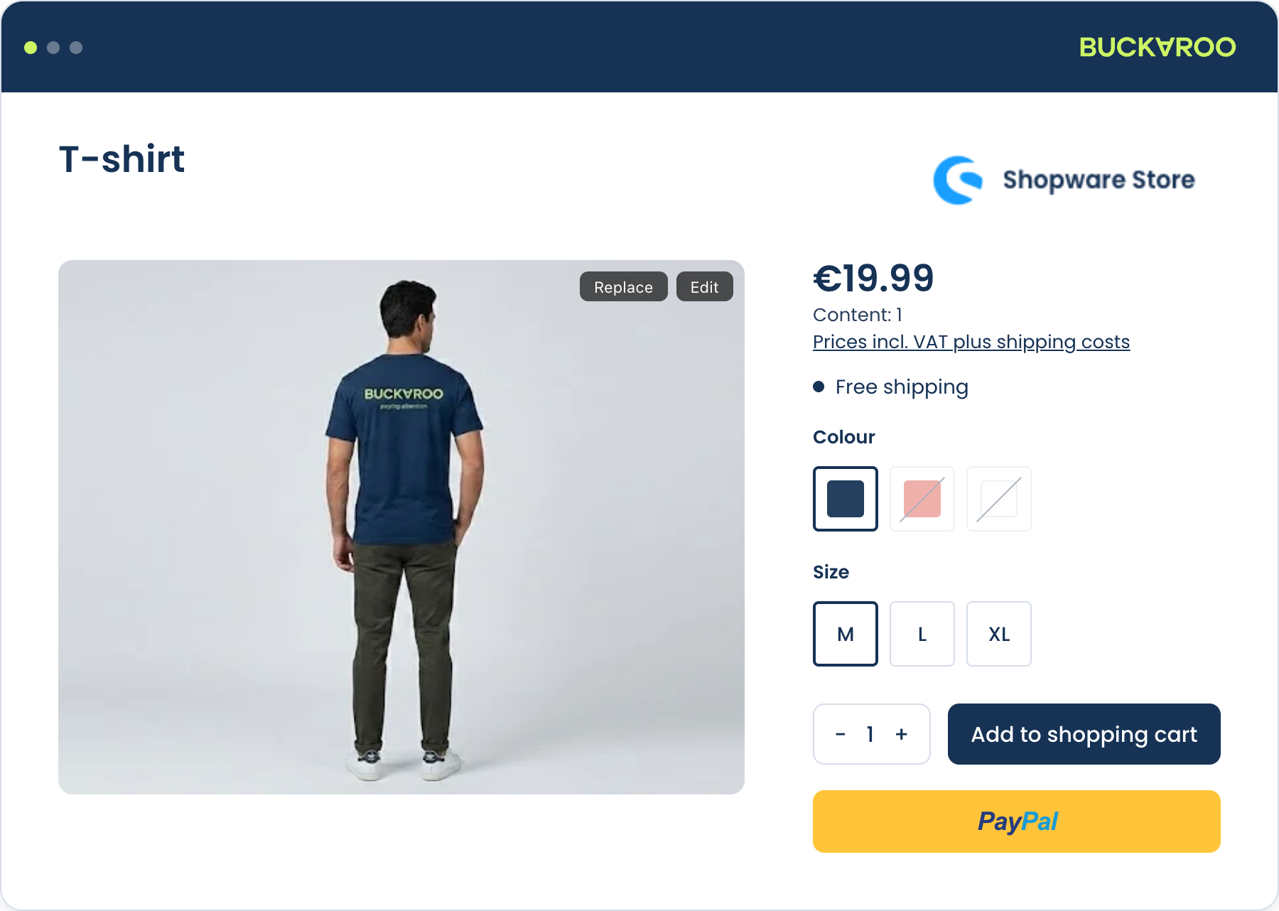 Shopware 6 PayPal Express button example