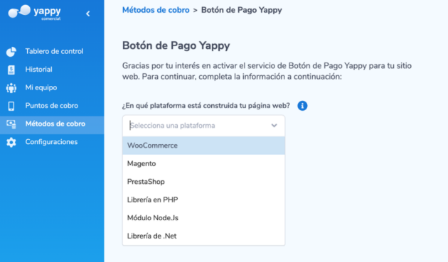 Configuración del Botón de Pago Yappy