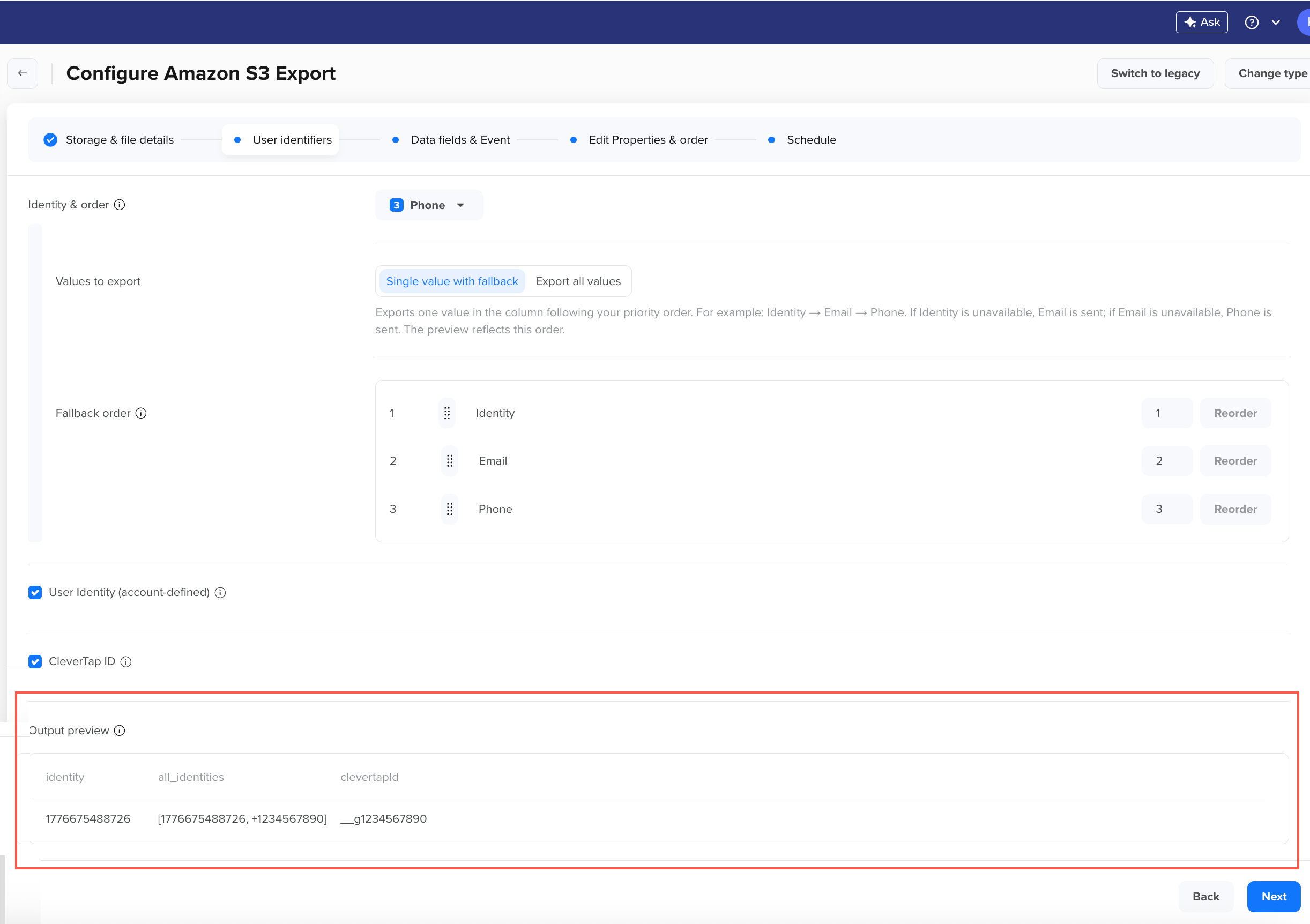 Preview Output