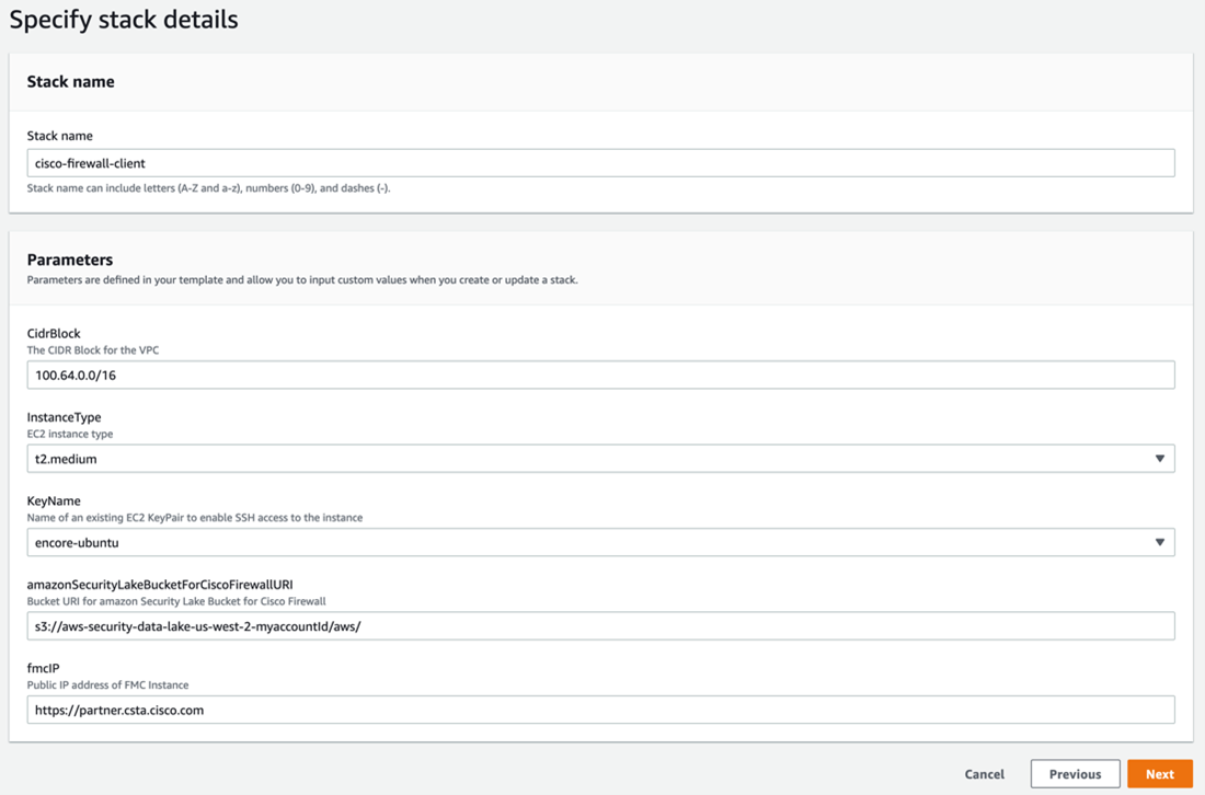 Additional Fields for Cloud Formation Script