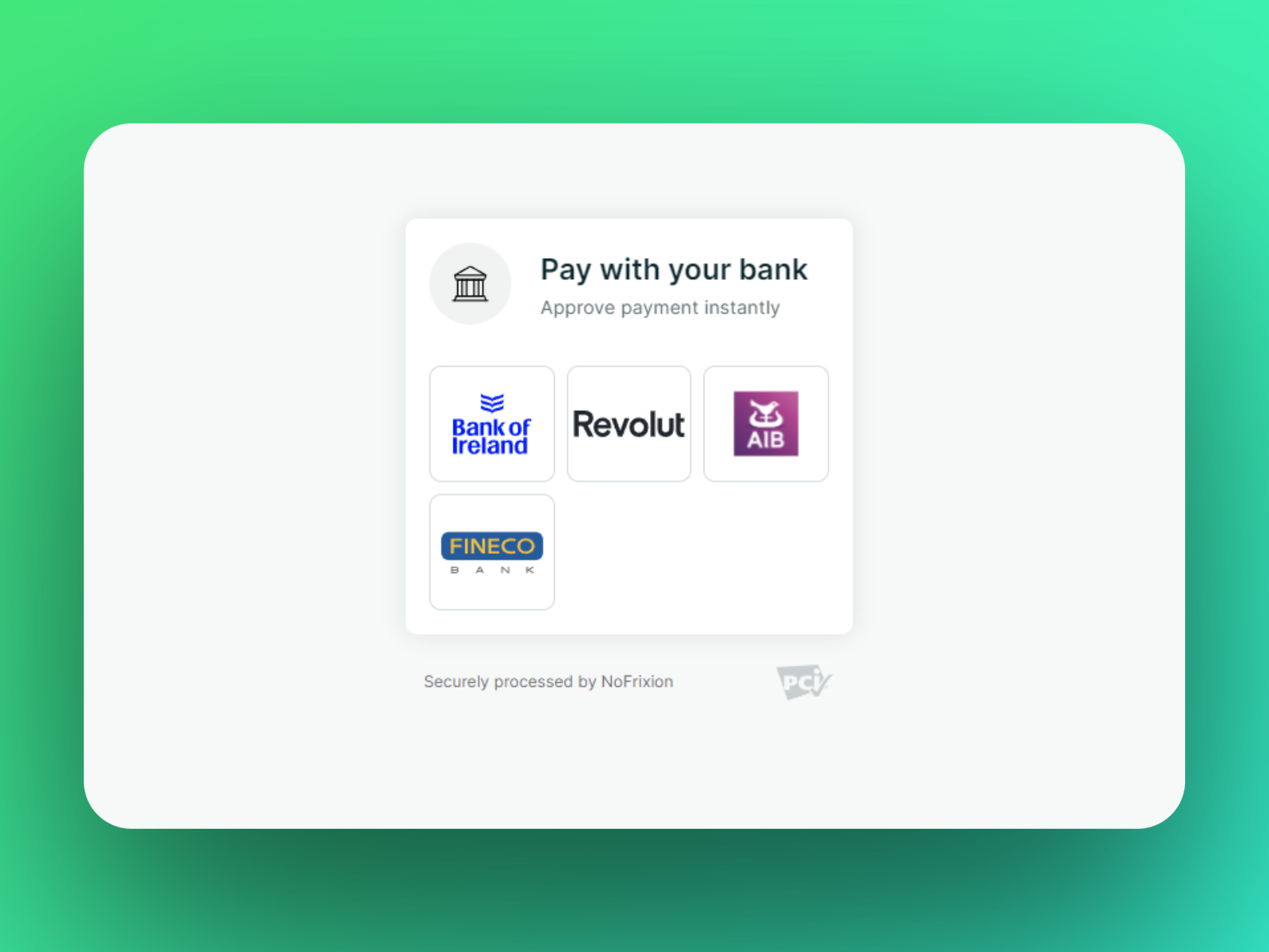 Pay Element with Pay by Bank only