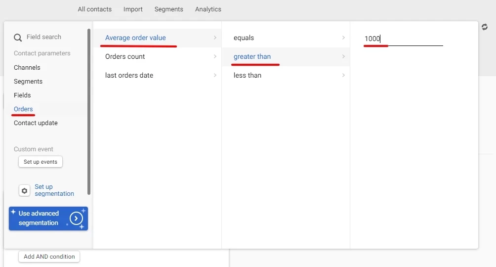 Dynamic segment creation