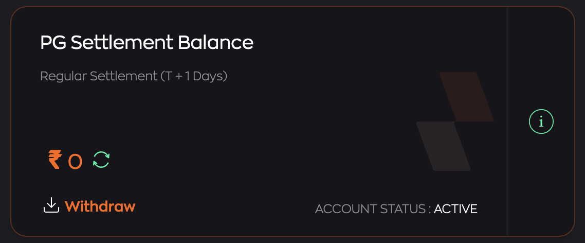 Pg Settlement Balance Account