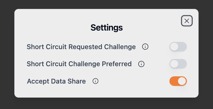 Risk Profile settings