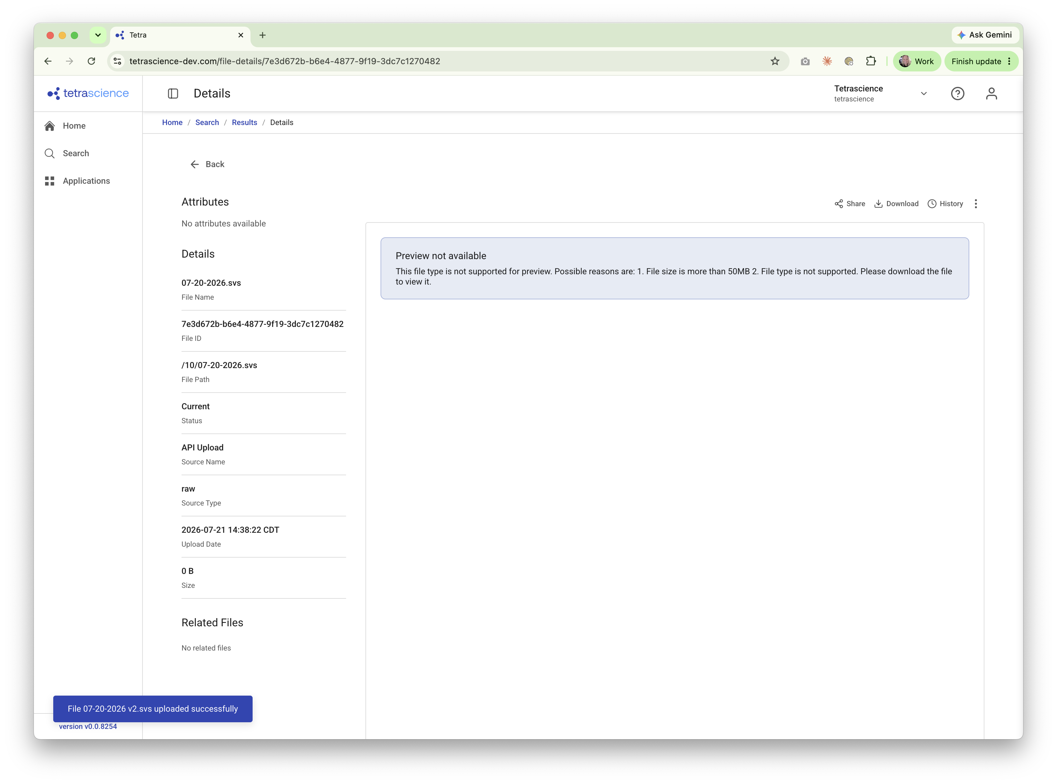 New version set as the current version