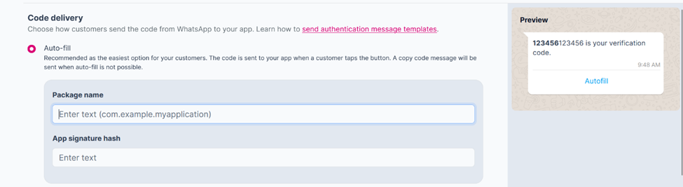 Figure 64: The "package name” and the "App signature hash".