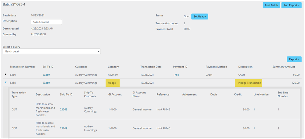 Showing that the transaction is still a pledge transaction
