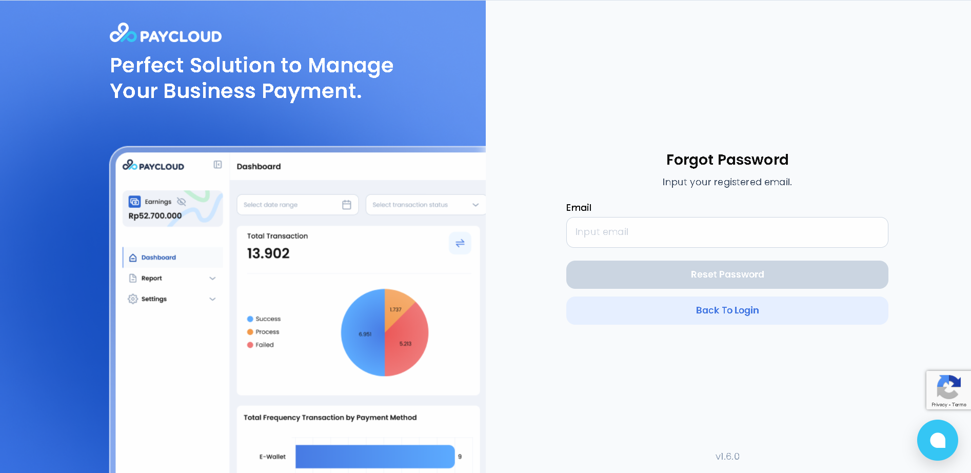 Reset Password Page - Input Email