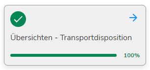 Übersichten innerhalb der Transportdisposition App starten