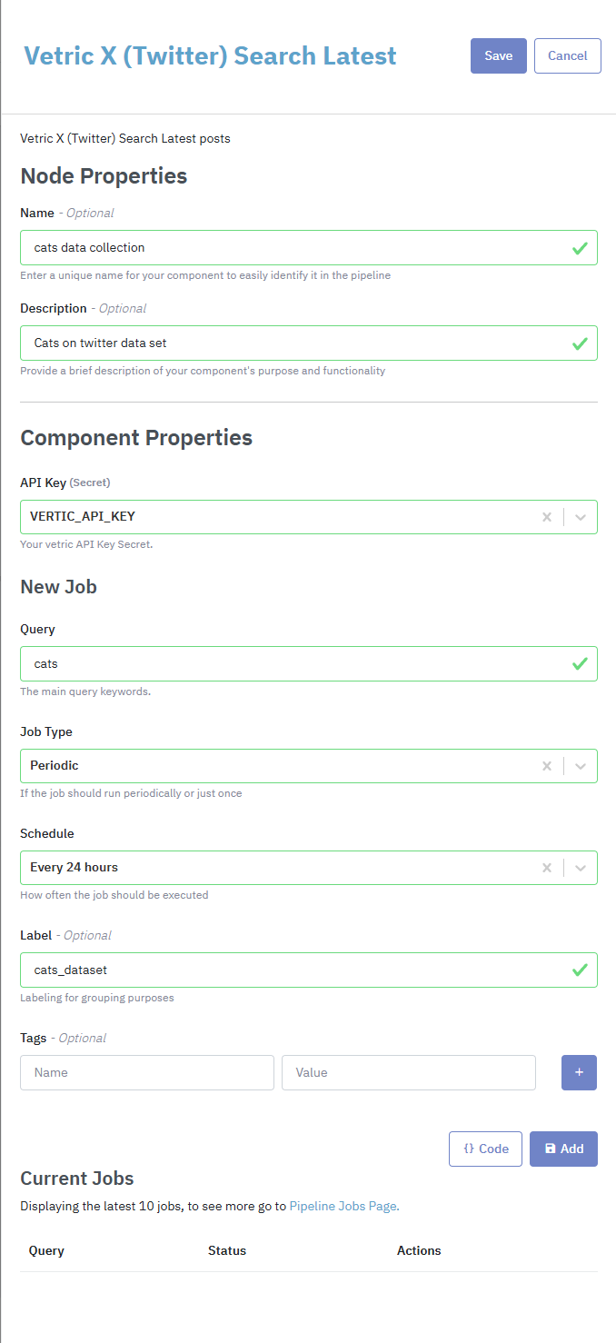 Configure Vetric Ingress component