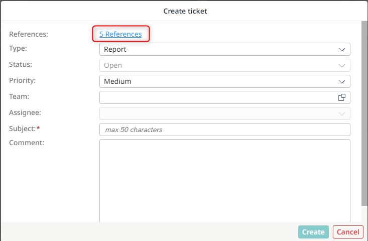 Representation of the referenced deliveries or freight orders