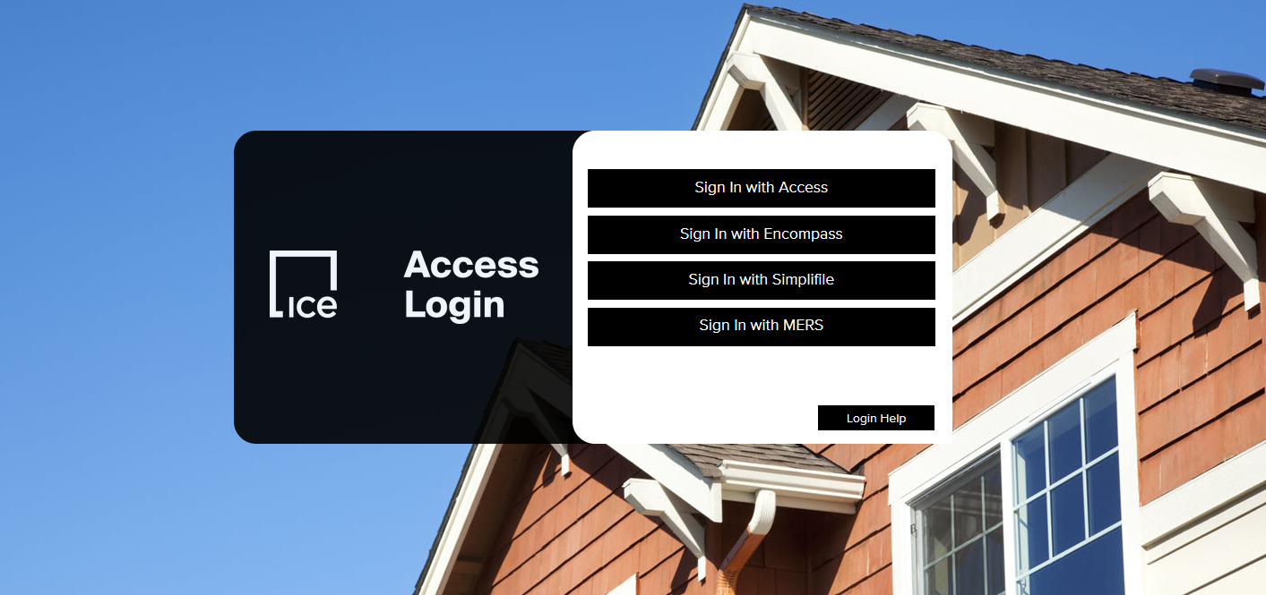 Access Login Screen