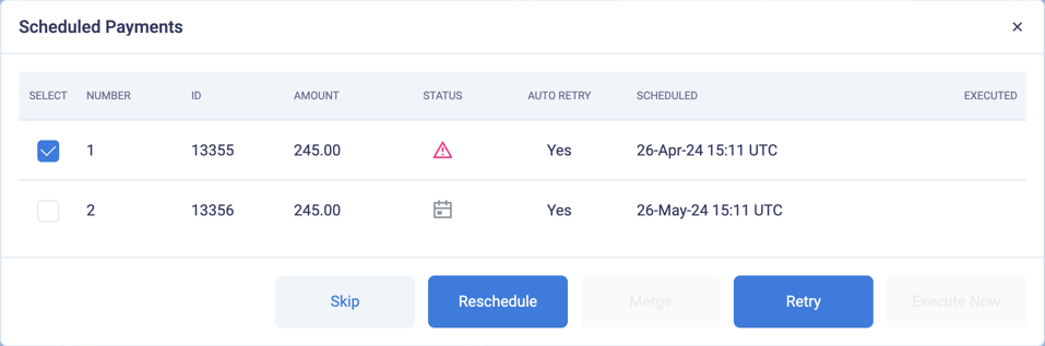 Actions on a declined billing event in a failed order