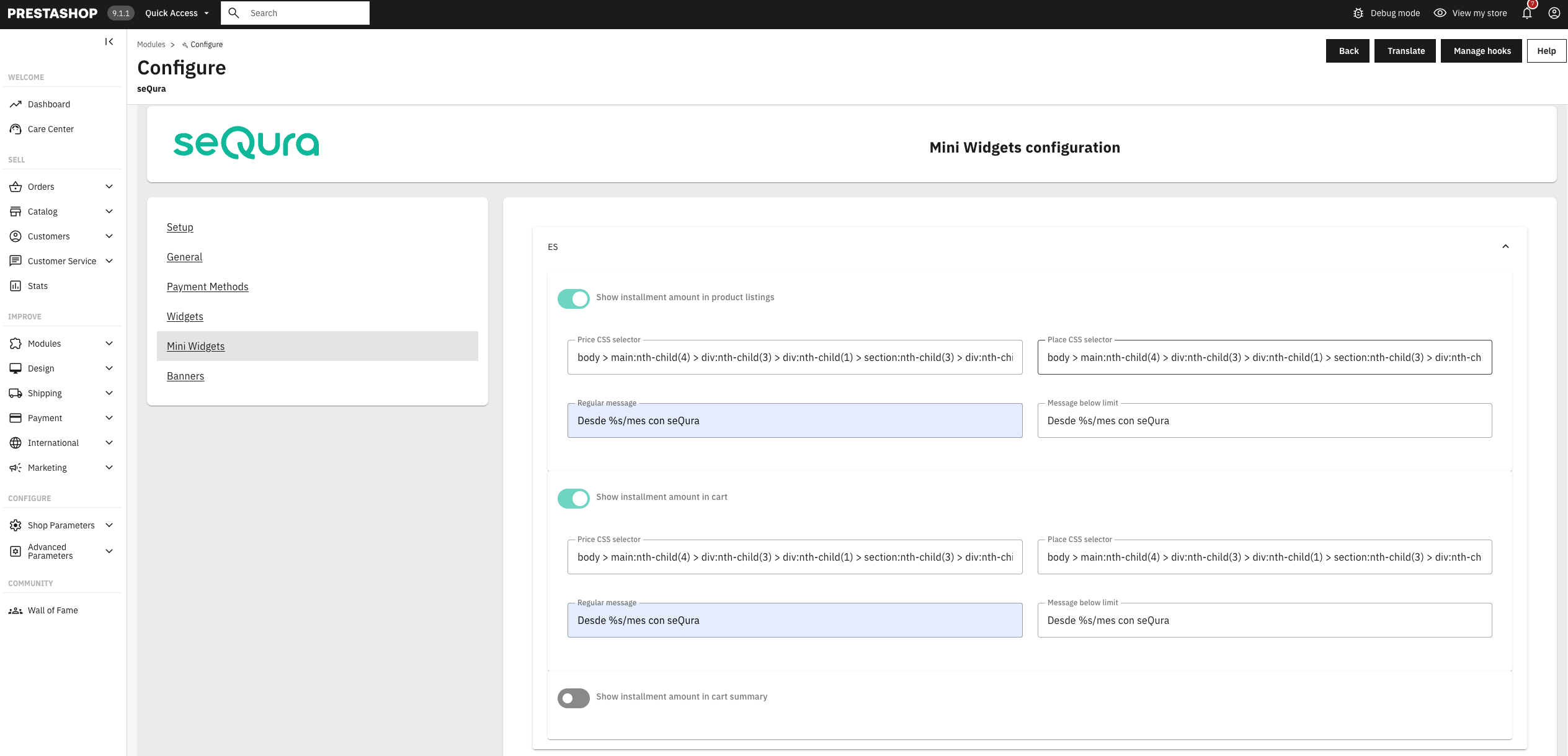 Mini Widgets
