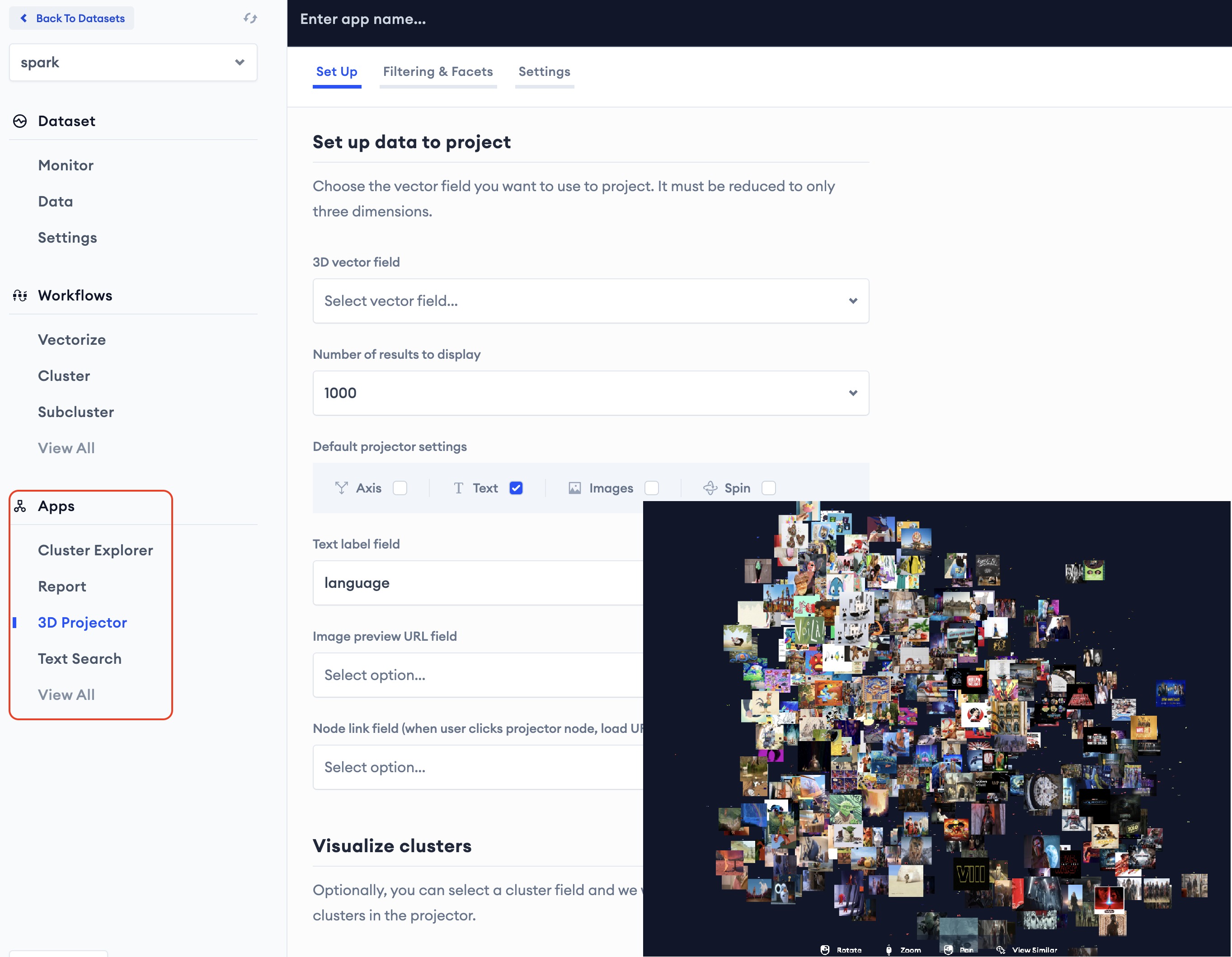 apps2.jpg Apps - Setting up the 3D projector app on Relevance AI's platform