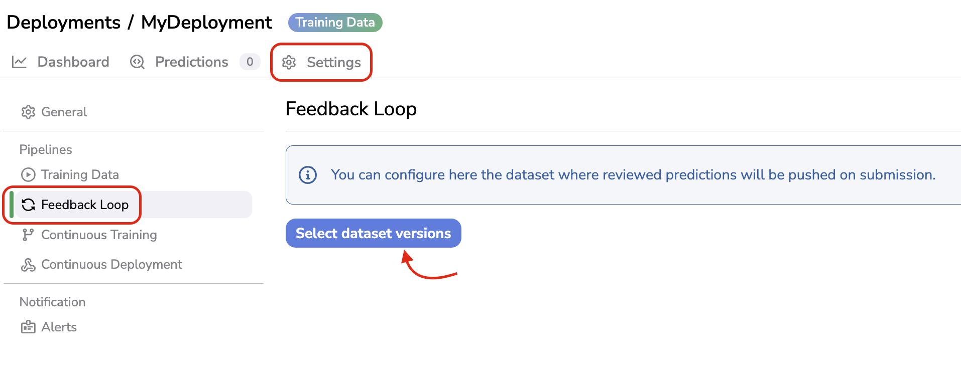 Configure Feedback Loop