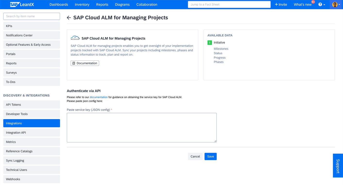 Connecting LeanIX to the SAP Cloud ALM API