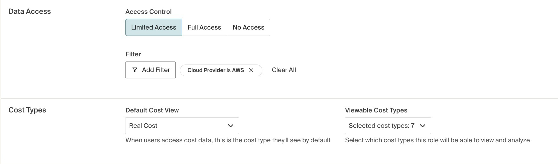 Limited Access to AWS cloud provider