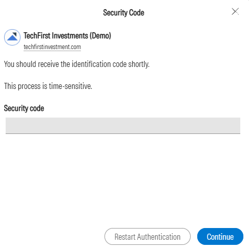 MFA - Code entry