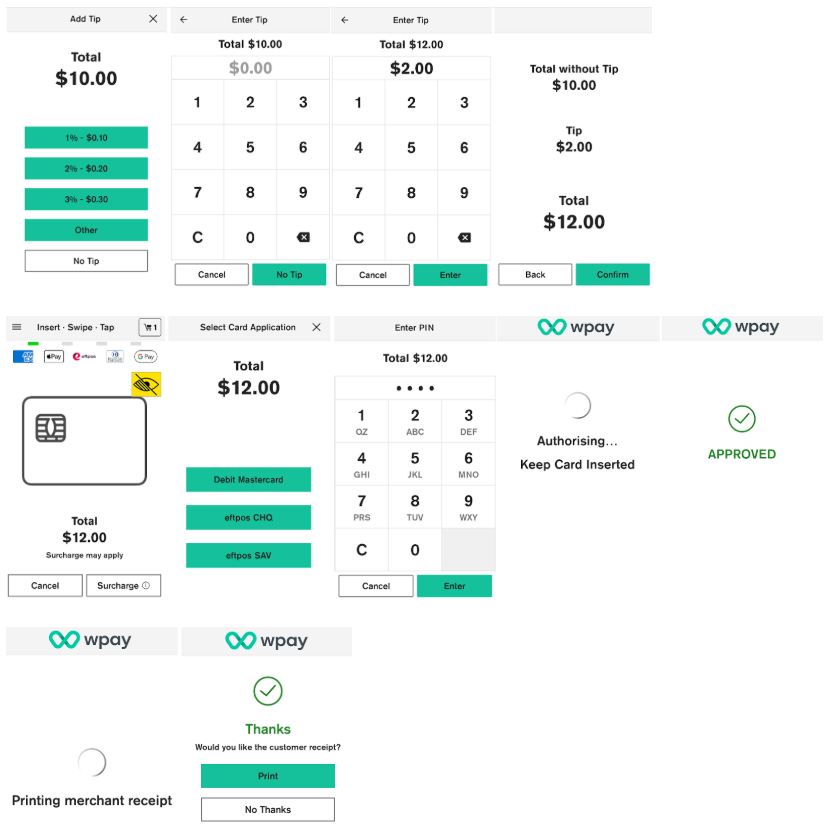 Purchase + Tip Transaction