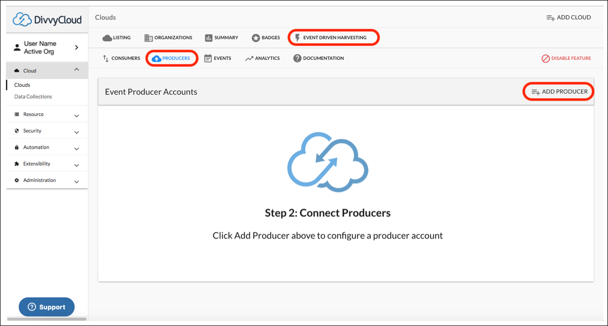 EDH_DivvyCLoud_ConnectProducers.png EDH - Add Producer
