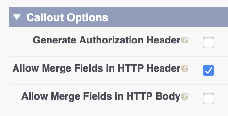 Check "Allow Merge Fields in HTTP Header"