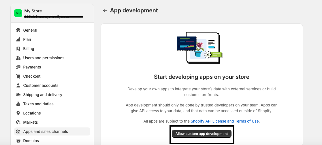 Develop apps for your store