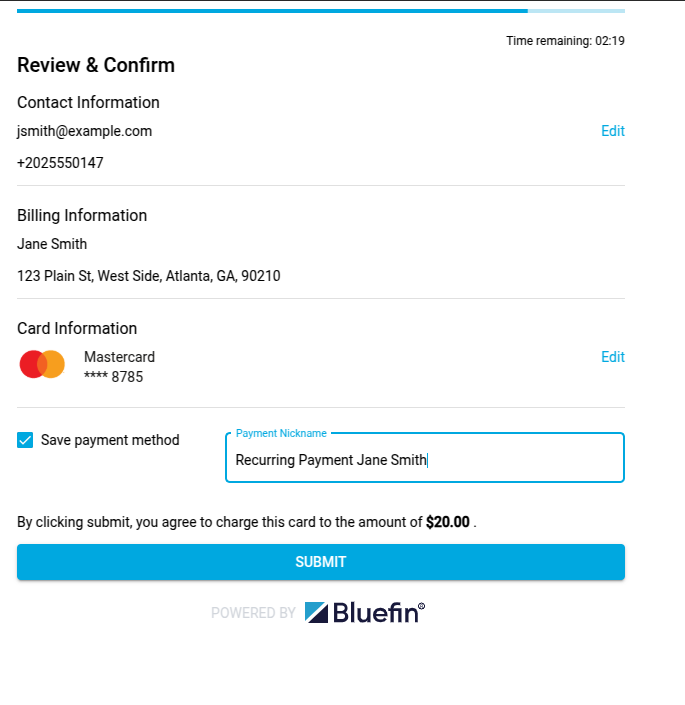 Checkout Component: Review & Confirm