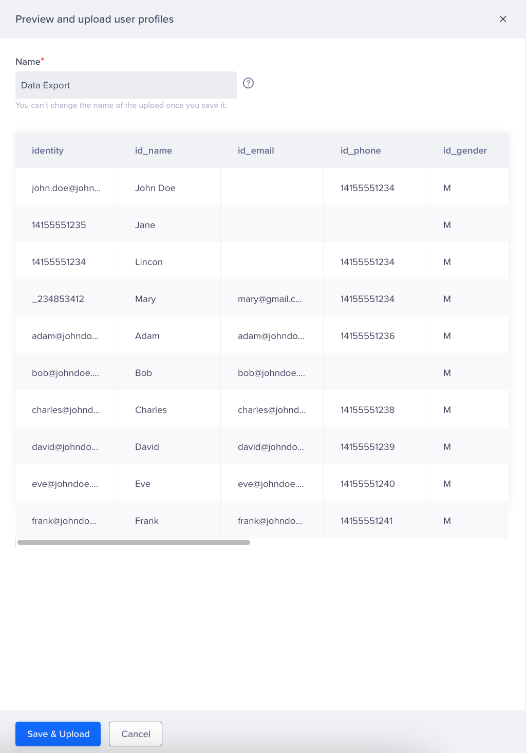 CSV Uploads Page