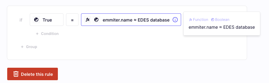 View the created string match function